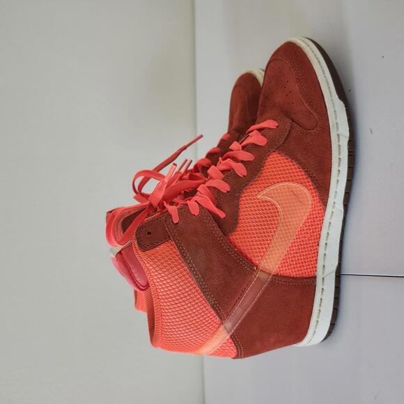 Nike Dunk Sky Hi Hidden Wedge Geranium Red Sneakers Women's Size US 9 - Picture 1 of 8